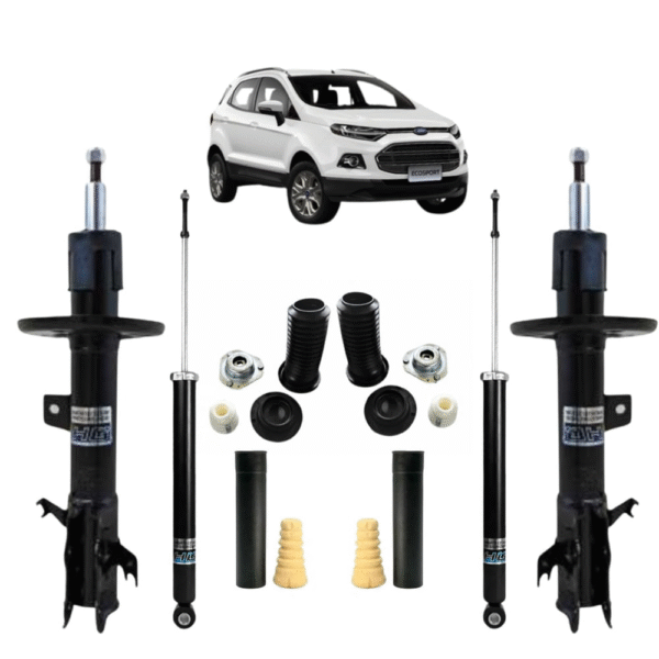 Amortecedor Dianteiro E Traseiro Monroe + Kit Batente Ford Ecosport 2012 A 2020